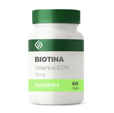 Biotina (Vitamina B7/H) 5mg 60 Cápsulas
