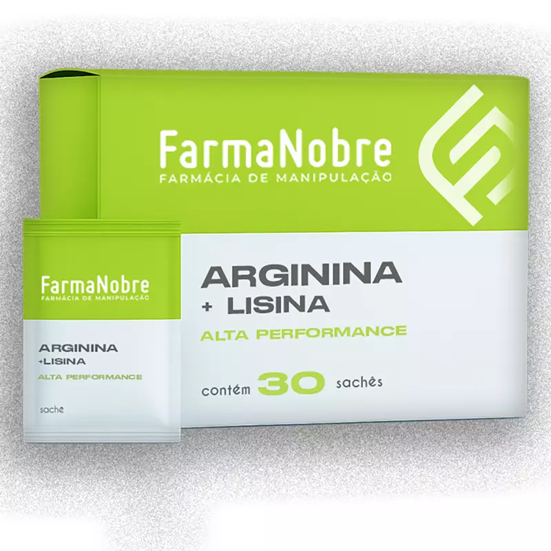 Arginina 2g + Lisina 2g - 30 sachês 