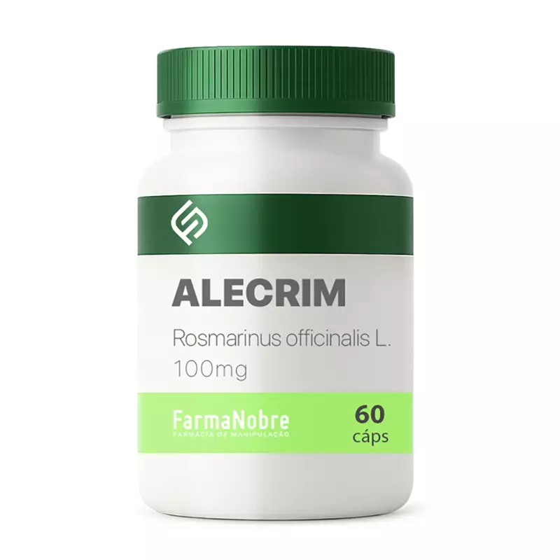 Alecrim (Rosmarinus officinalis L.) 100mg 60 Cápsulas.