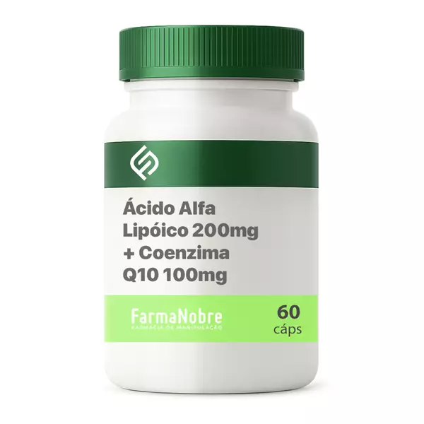 Ácido Alfa Lipóico 200mg + Coenzima Q10 100mg - 60 Cápsulas