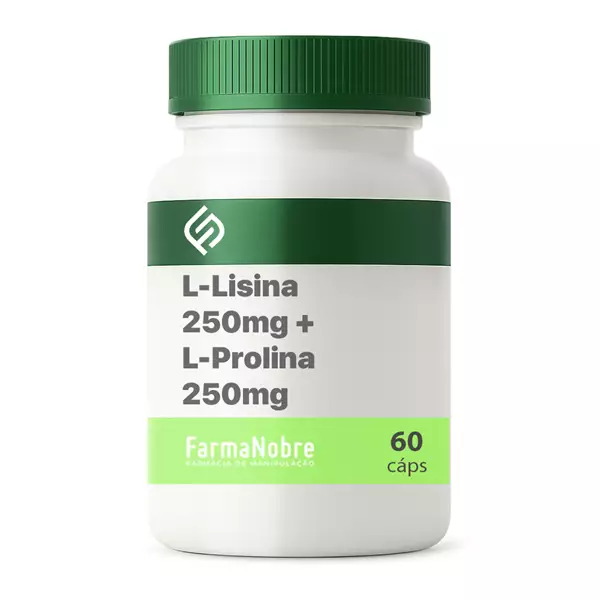 L-Lisina 250mg + L-Prolina 250mg - 60 Cápsulas