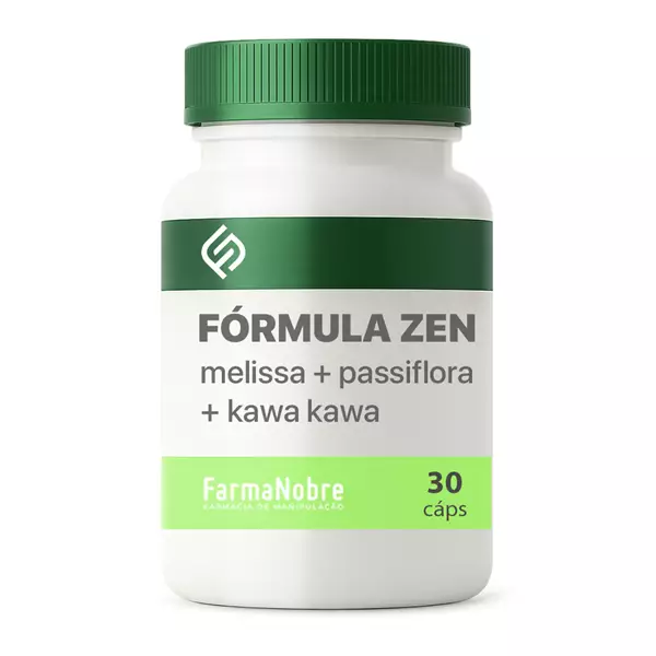 Fórmula Zen - melissa + passiflora + kawa kawa - 30 capsulas 
