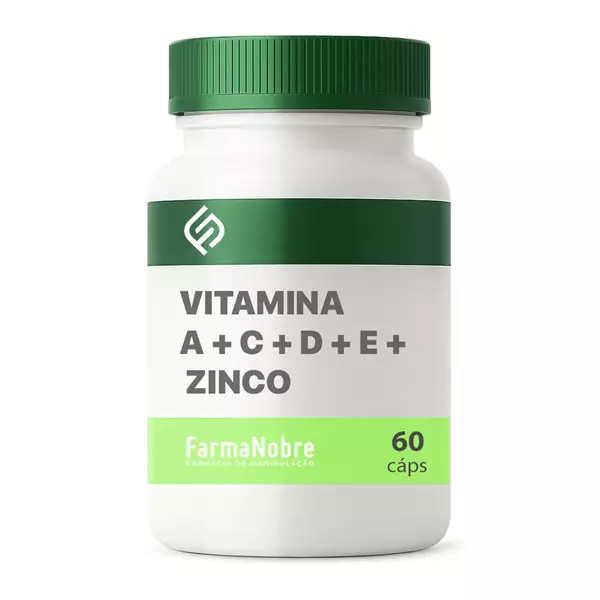 Vitamina A + C + D + E + ZINCO - 60 Cápsulas