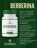 Berberina (Alcaloide) 500mg 30 Doses (60 Cápsulas).